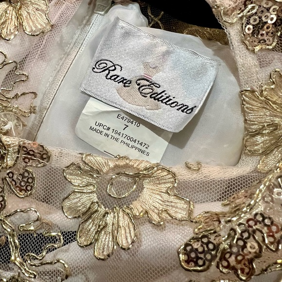 Rare Editions White and Gold Embellished Formal Dress - Picture 5 of 5